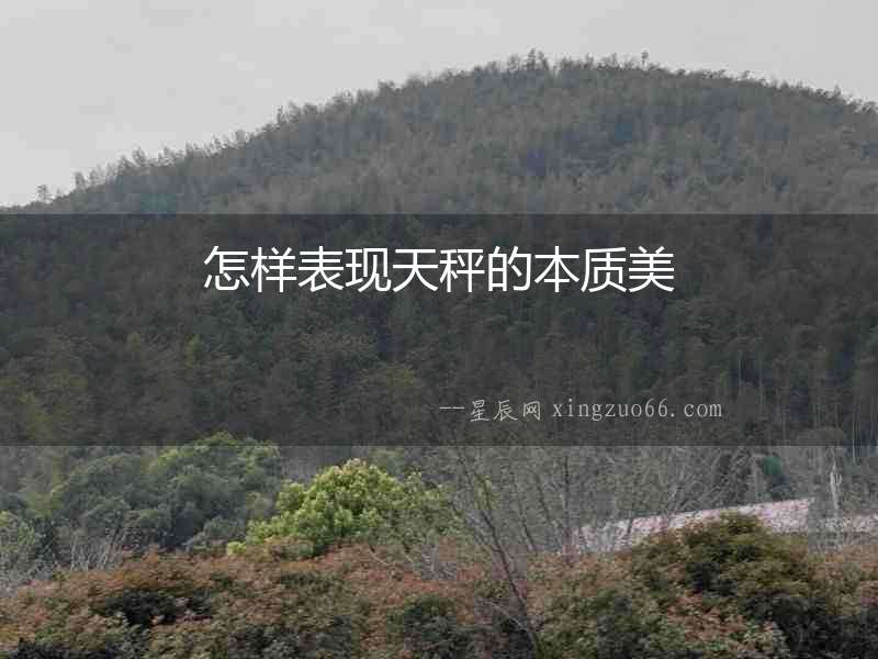 怎樣表現天秤的本質美