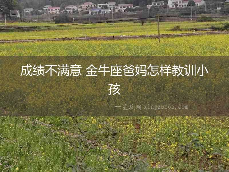 成績不滿意 金牛座爸媽怎樣教訓(xùn)小孩