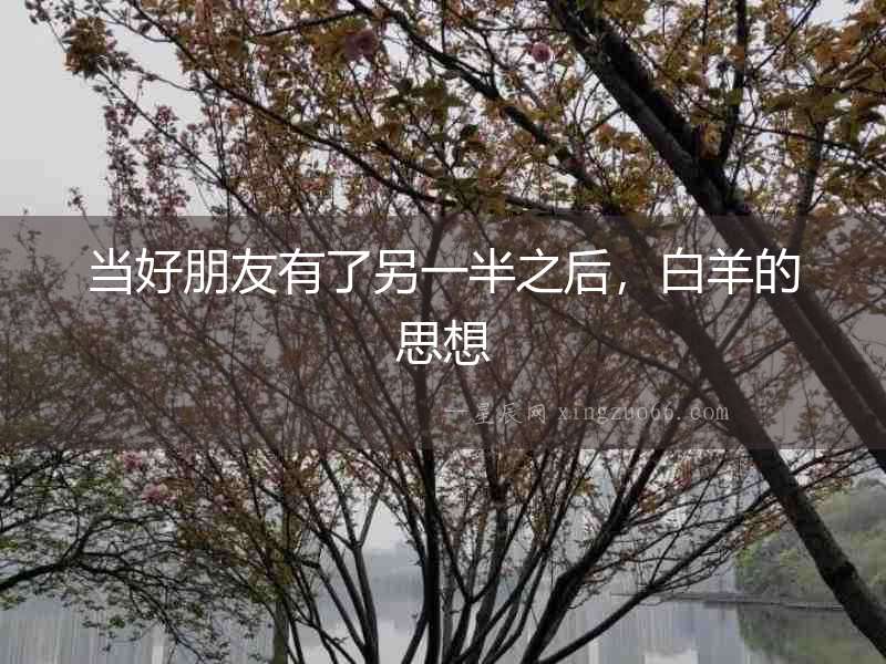 當好朋友有了另一半之后，白羊的思想