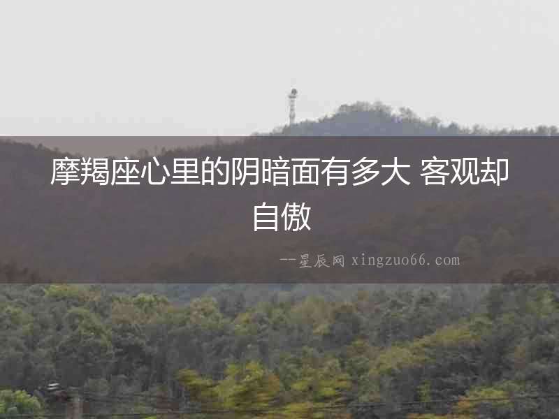 摩羯座心里的陰暗面有多大 客觀卻自傲