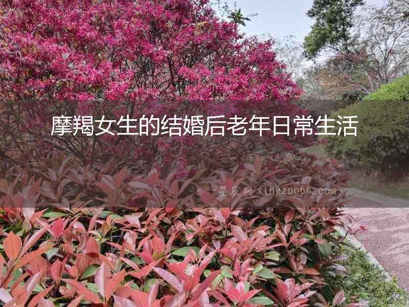 摩羯女生的結婚后老年日常生活