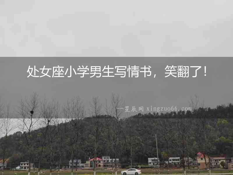 處女座小學男生寫情書，笑翻了！