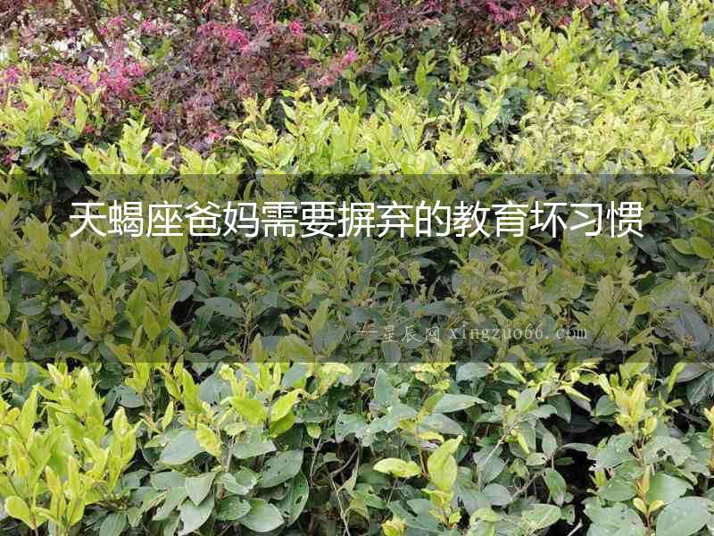 天蝎座爸媽需要摒棄的教育壞習慣