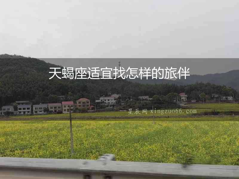 天蝎座適宜找怎樣的旅伴
