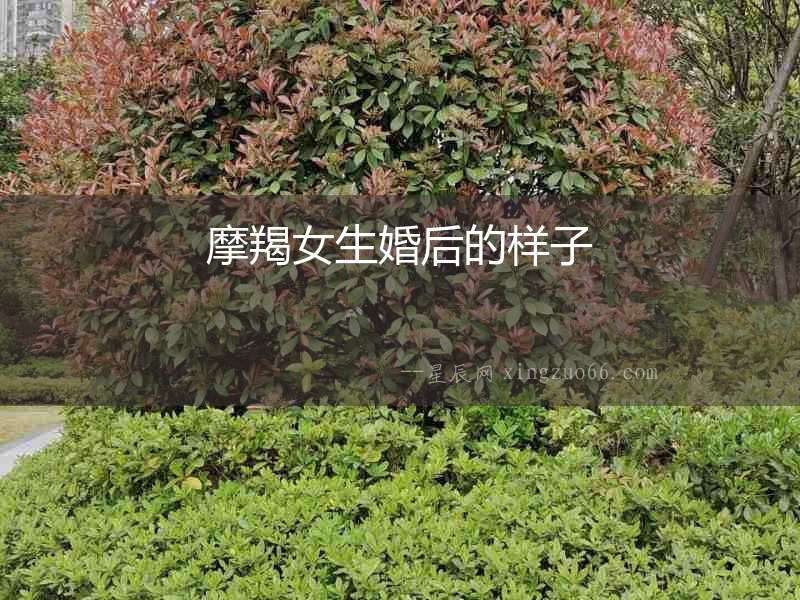 摩羯女生婚后的樣子