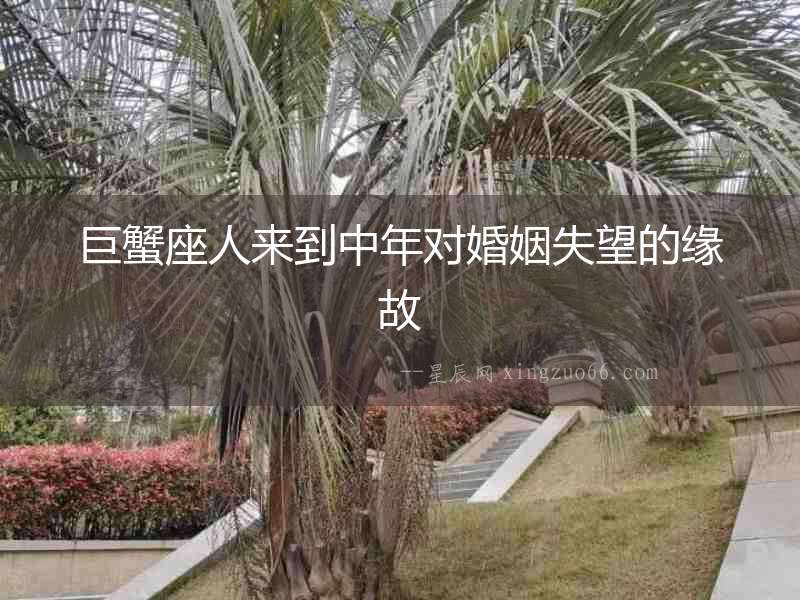 巨蟹座人來到中年對婚姻失望的緣故