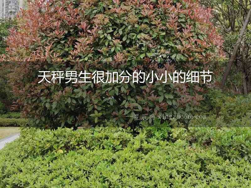 天秤男生很加分的小小的細節
