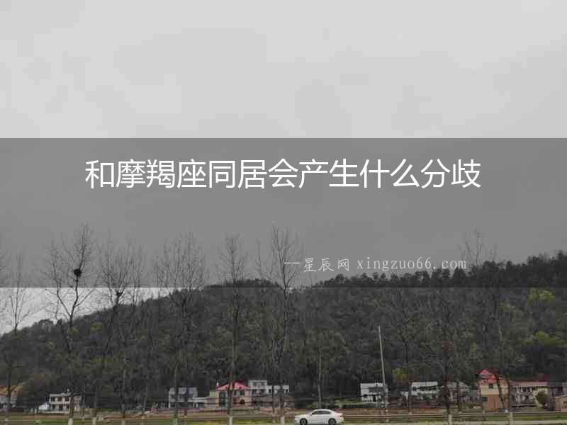 和摩羯座同居會產生什么分歧