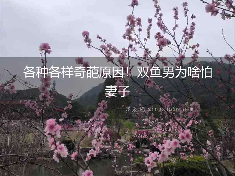 各種各樣奇葩原因！雙魚男為啥怕妻子