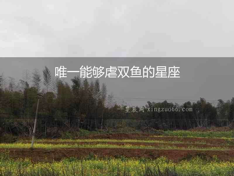 唯一能夠虐雙魚的星座