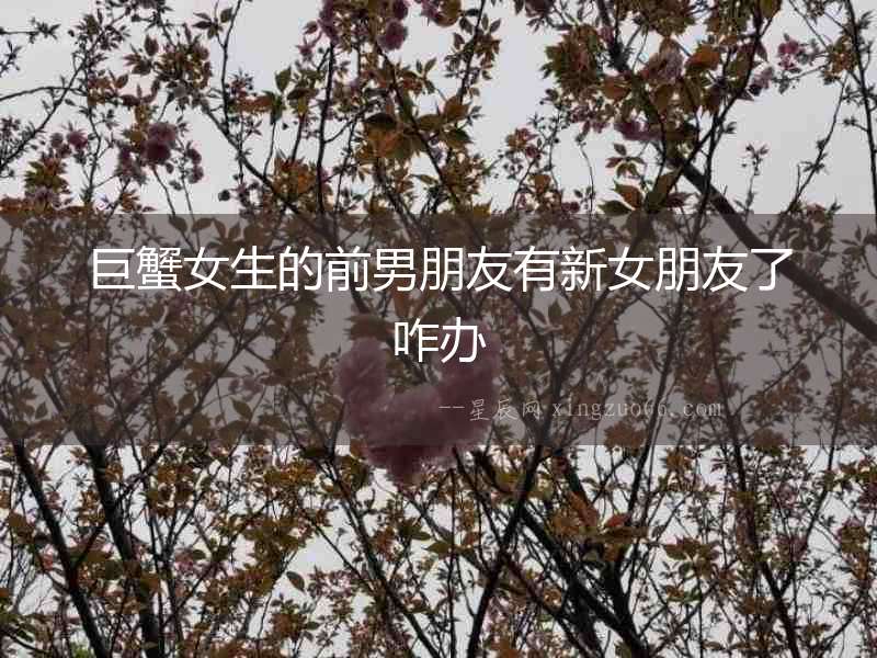 巨蟹女生的前男朋友有新女朋友了咋辦