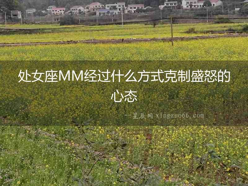 處女座MM經過什么方式克制盛怒的心態