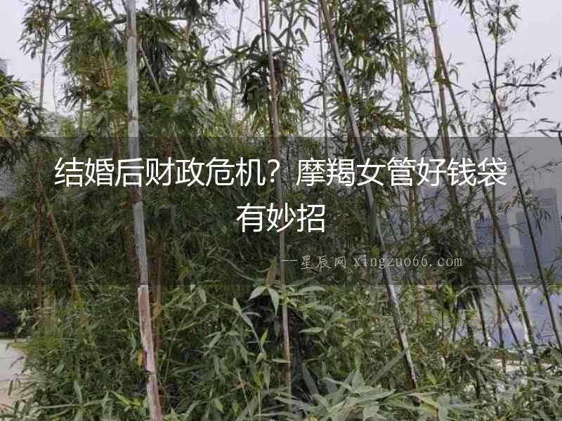 結婚后財政危機？摩羯女管好錢袋有妙招