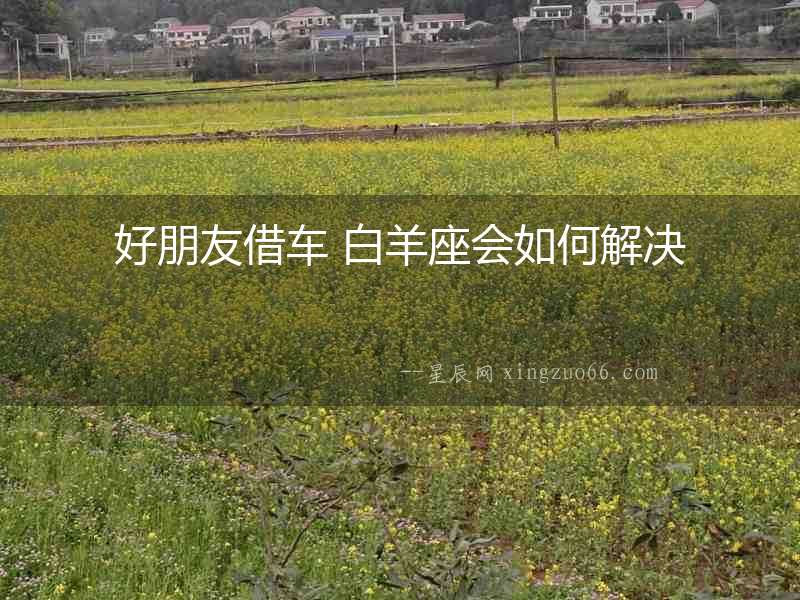 好朋友借車 白羊座會如何解決