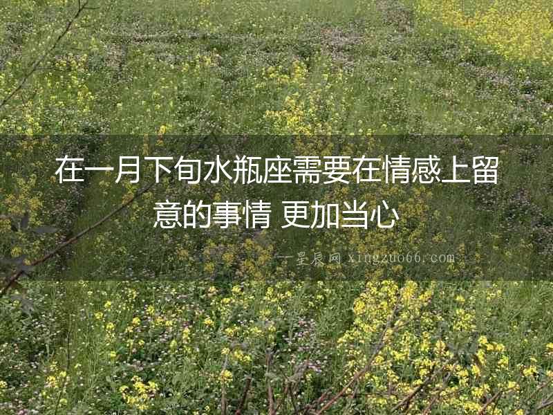 在一月下旬水瓶座需要在情感上留意的事情 更加當心