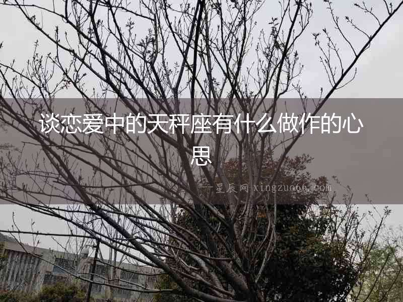 談戀愛(ài)中的天秤座有什么做作的心思