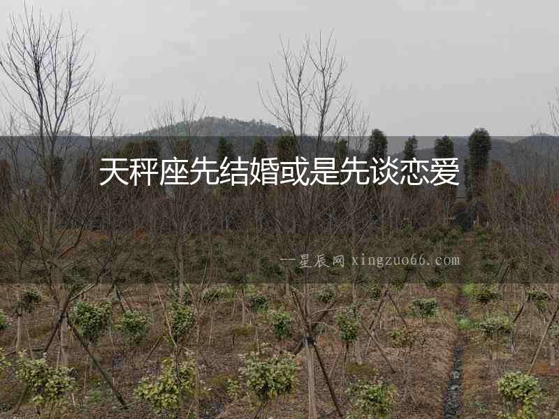 天秤座先結婚或是先談戀愛
