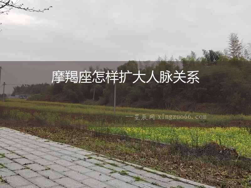 摩羯座怎樣擴大人脈關系