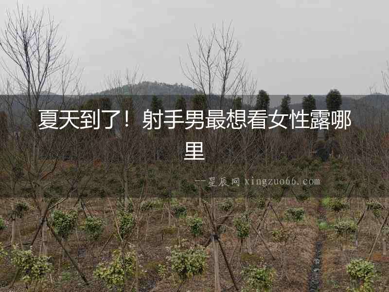夏天到了！射手男最想看女性露哪里