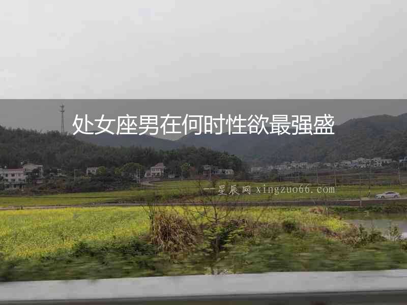 處女座男在何時性欲最強盛