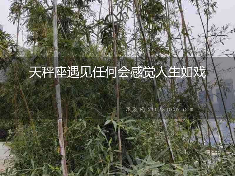 天秤座遇見任何會感覺人生如戲