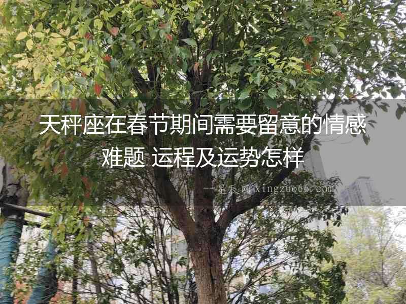 天秤座在春節期間需要留意的情感難題 運程及運勢怎樣
