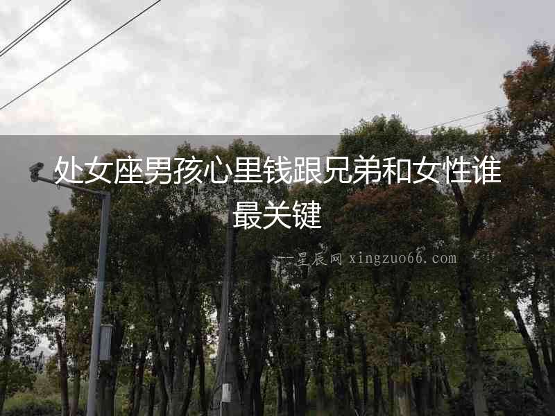 處女座男孩心里錢跟兄弟和女性誰最關鍵