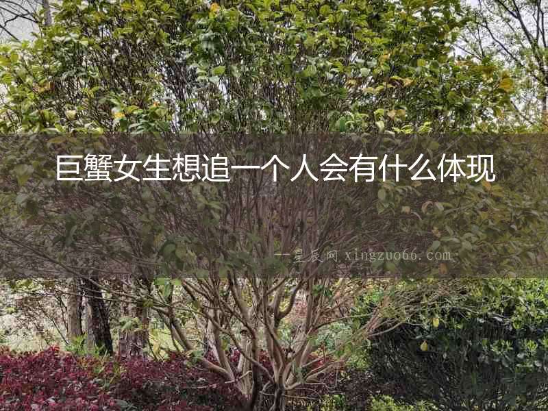 巨蟹女生想追一個人會有什么體現