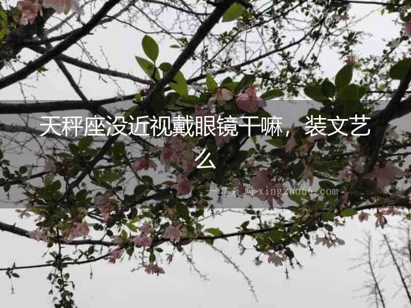 天秤座沒近視戴眼鏡干嘛，裝文藝么