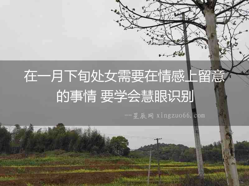 在一月下旬處女需要在情感上留意的事情 要學會慧眼識別