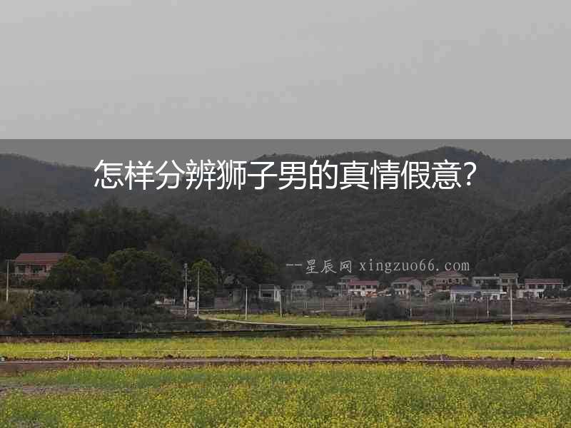 怎樣分辨獅子男的真情假意？