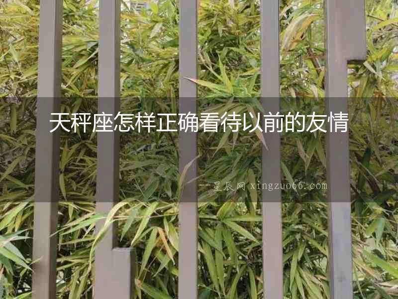 天秤座怎樣正確看待以前的友情