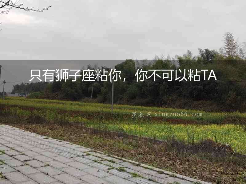只有獅子座粘你，你不可以粘TA