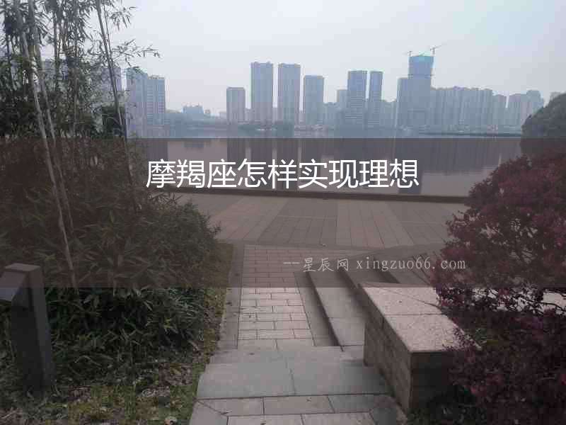 摩羯座怎樣實現理想