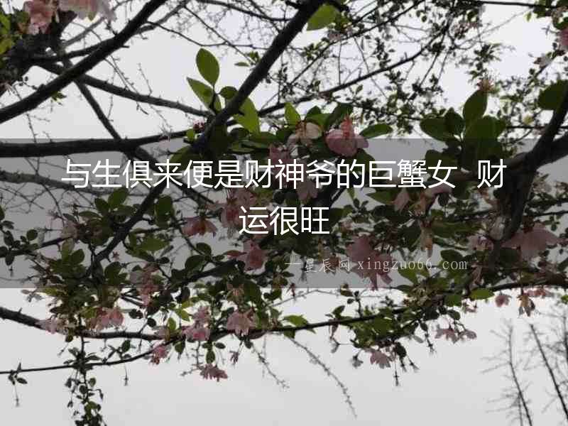 與生俱來便是財神爺?shù)木扌放? 財運很旺