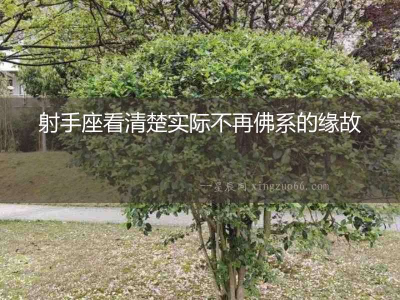 射手座看清楚實際不再佛系的緣故
