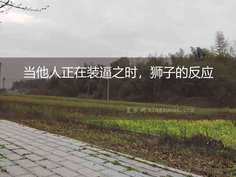 當他人正在裝逼之時，獅子的反應