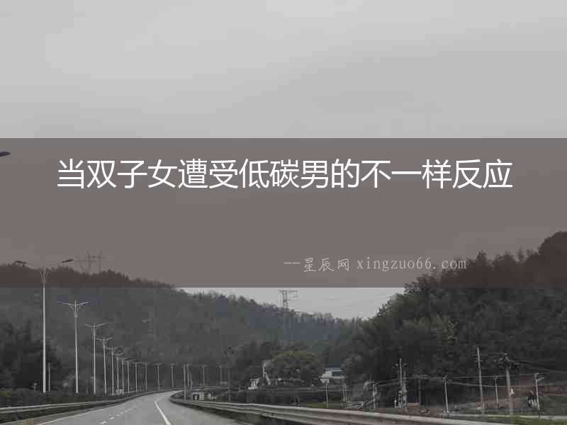 當雙子女遭受低碳男的不一樣反應