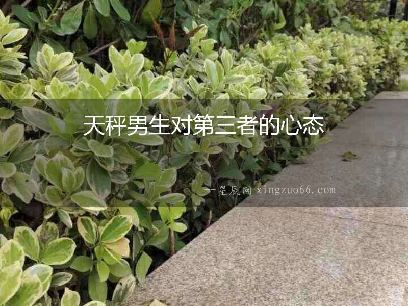 天秤男生對第三者的心態