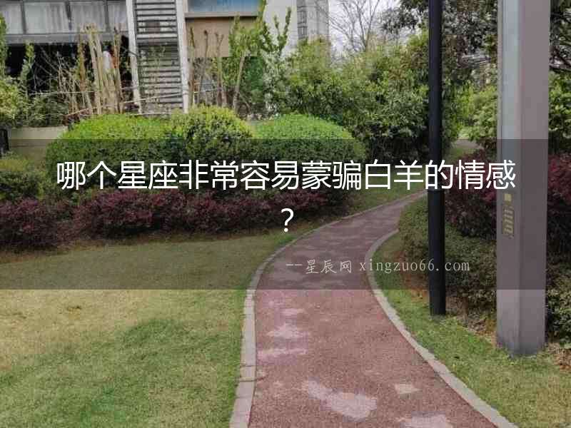 哪個星座非常容易蒙騙白羊的情感？