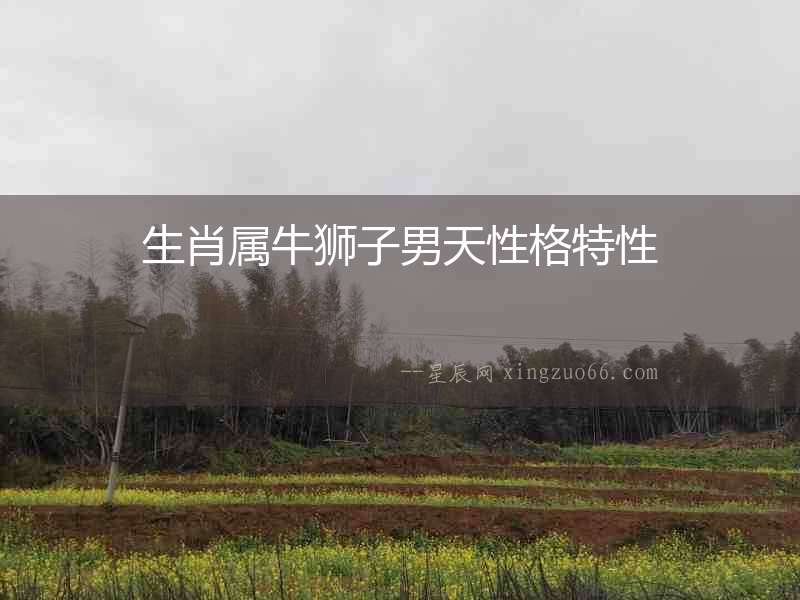 生肖屬牛獅子男天性格特性