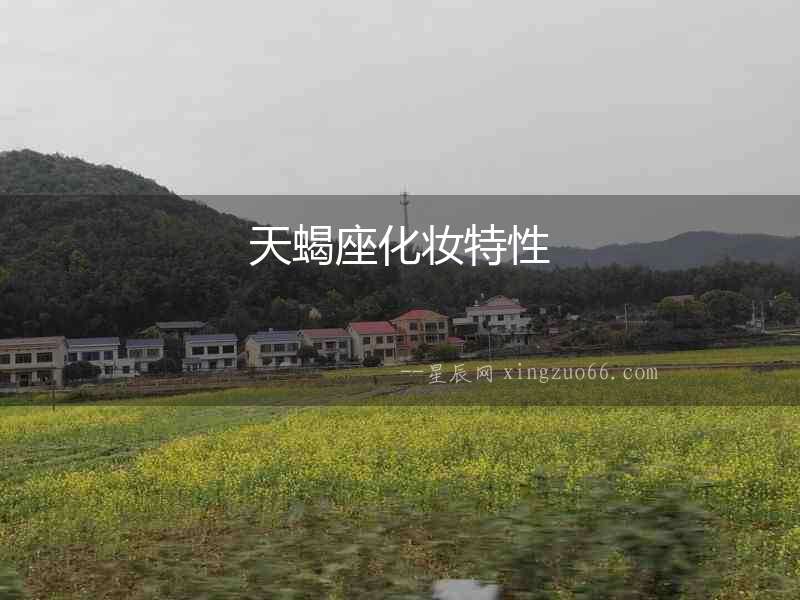 天蝎座化妝特性