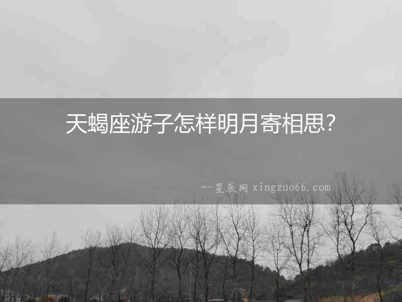 天蝎座游子怎樣明月寄相思？
