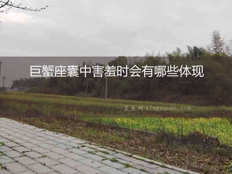巨蟹座囊中害羞時會有哪些體現