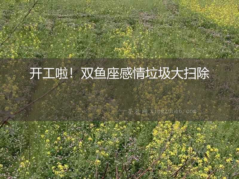 開工啦！雙魚座感情垃圾大掃除