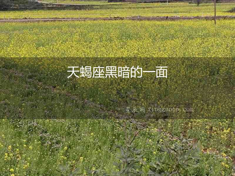 天蝎座黑暗的一面