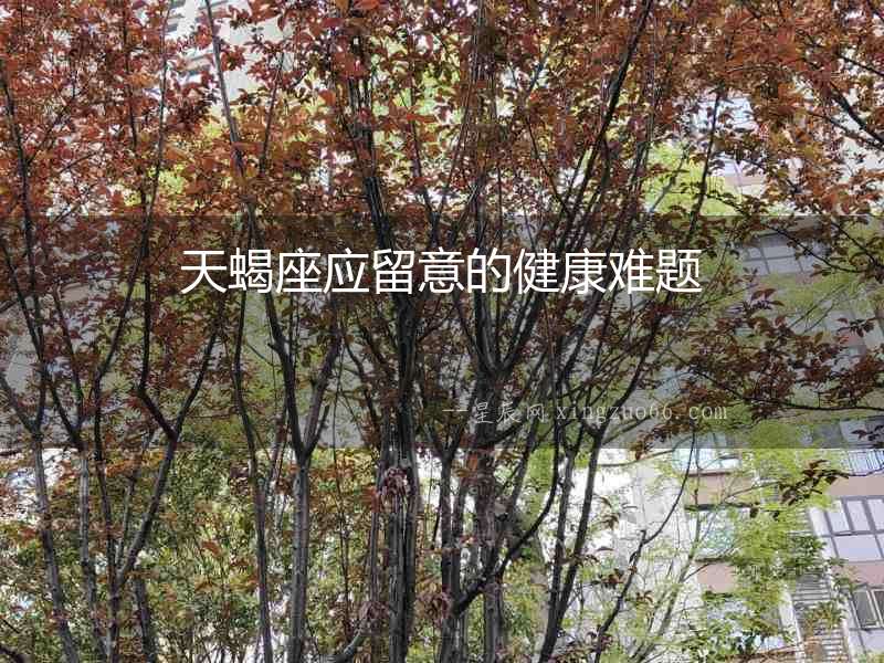 天蝎座應(yīng)留意的健康難題