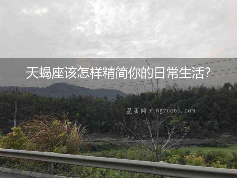 天蝎座該怎樣精簡你的日常生活？