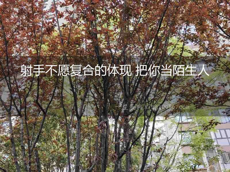 射手不愿復(fù)合的體現(xiàn) 把你當(dāng)陌生人