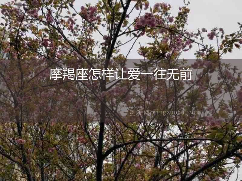 摩羯座怎樣讓愛一往無前